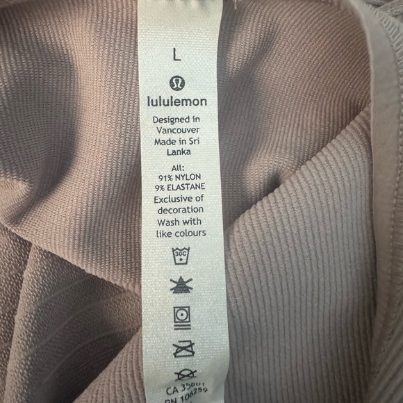 NWT Lululemon Underneath It All Bodysuit Smoky Blush Pink Ribbed Women SZ L - Picture 5 of 5